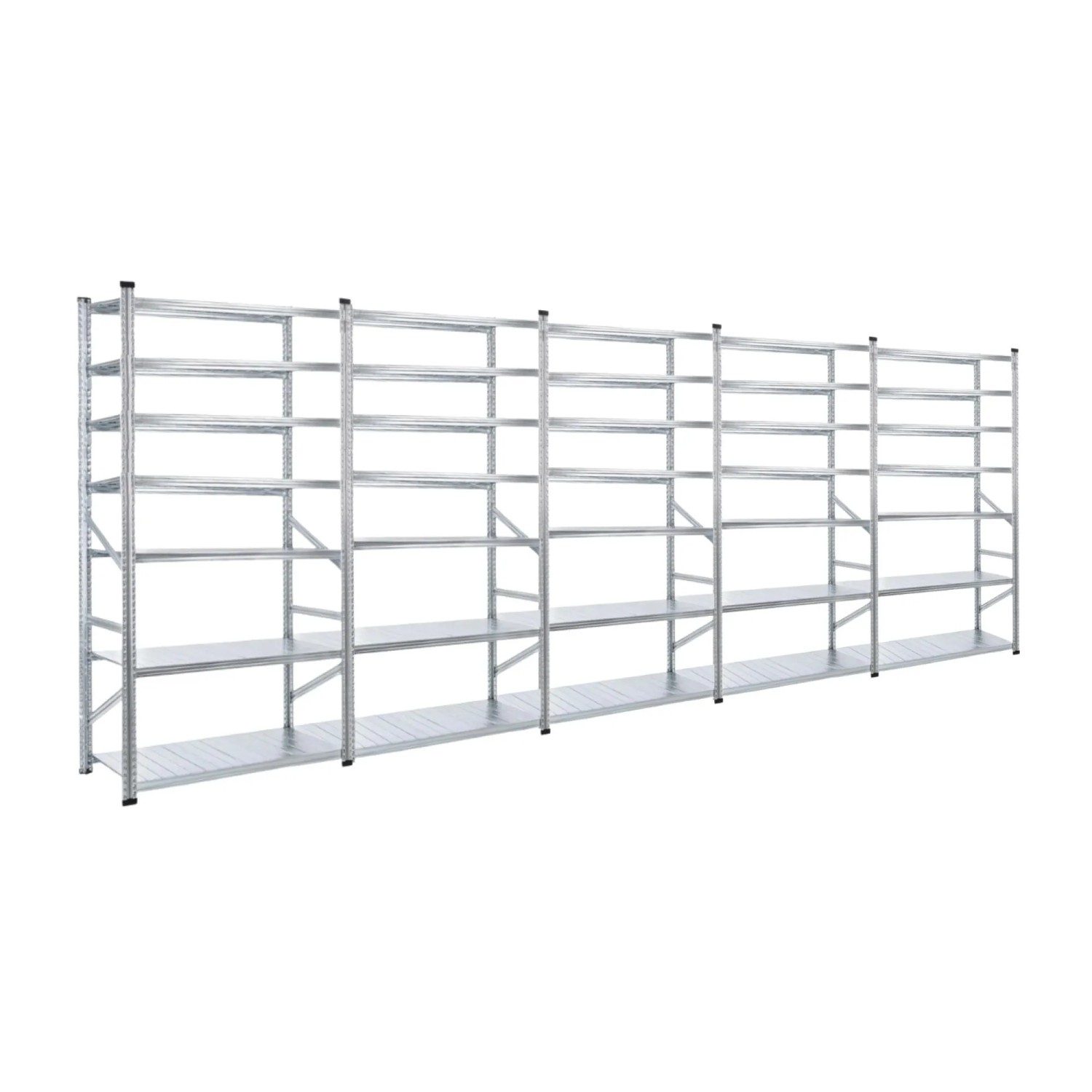 PROREGAL Fachbodenregal Proximo  250 x 750 x 40 cm 7 Ebenen Beidseitig Verzinkt