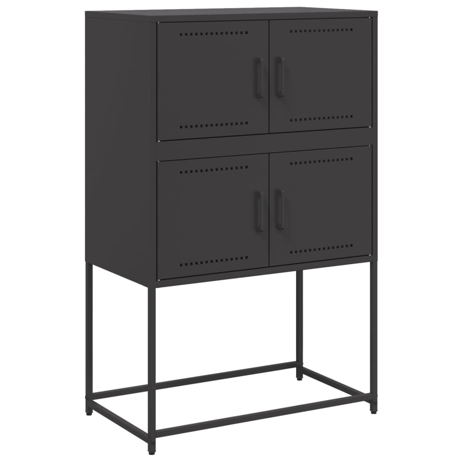 vidaXL Sideboard Schwarz 68,5x38,5x107 cm Stahl 846482 günstig online kaufen
