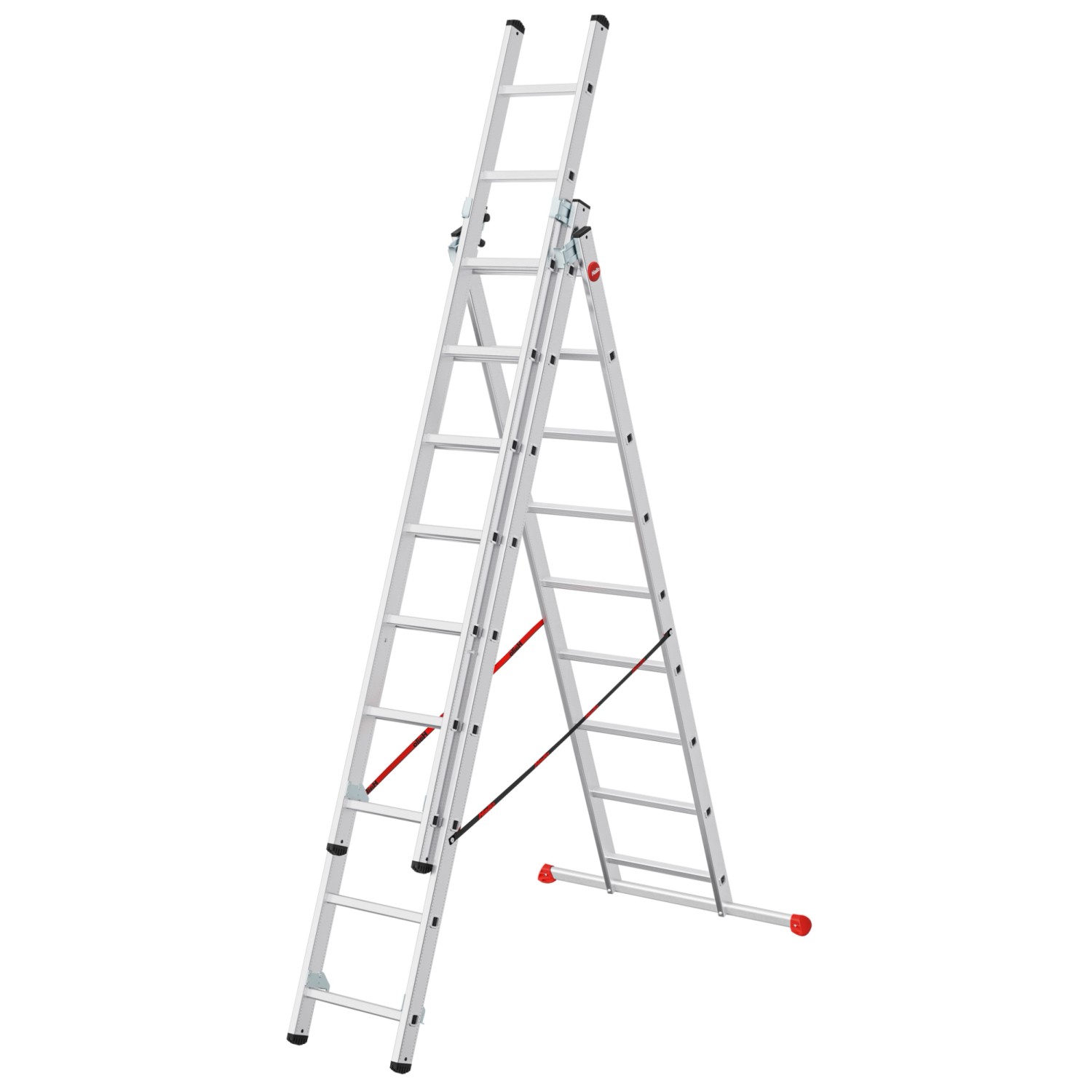 Hailo HobbyStep Kombi Aluminium-Kombileiter 3-teilig 3x9 Sprossen günstig online kaufen