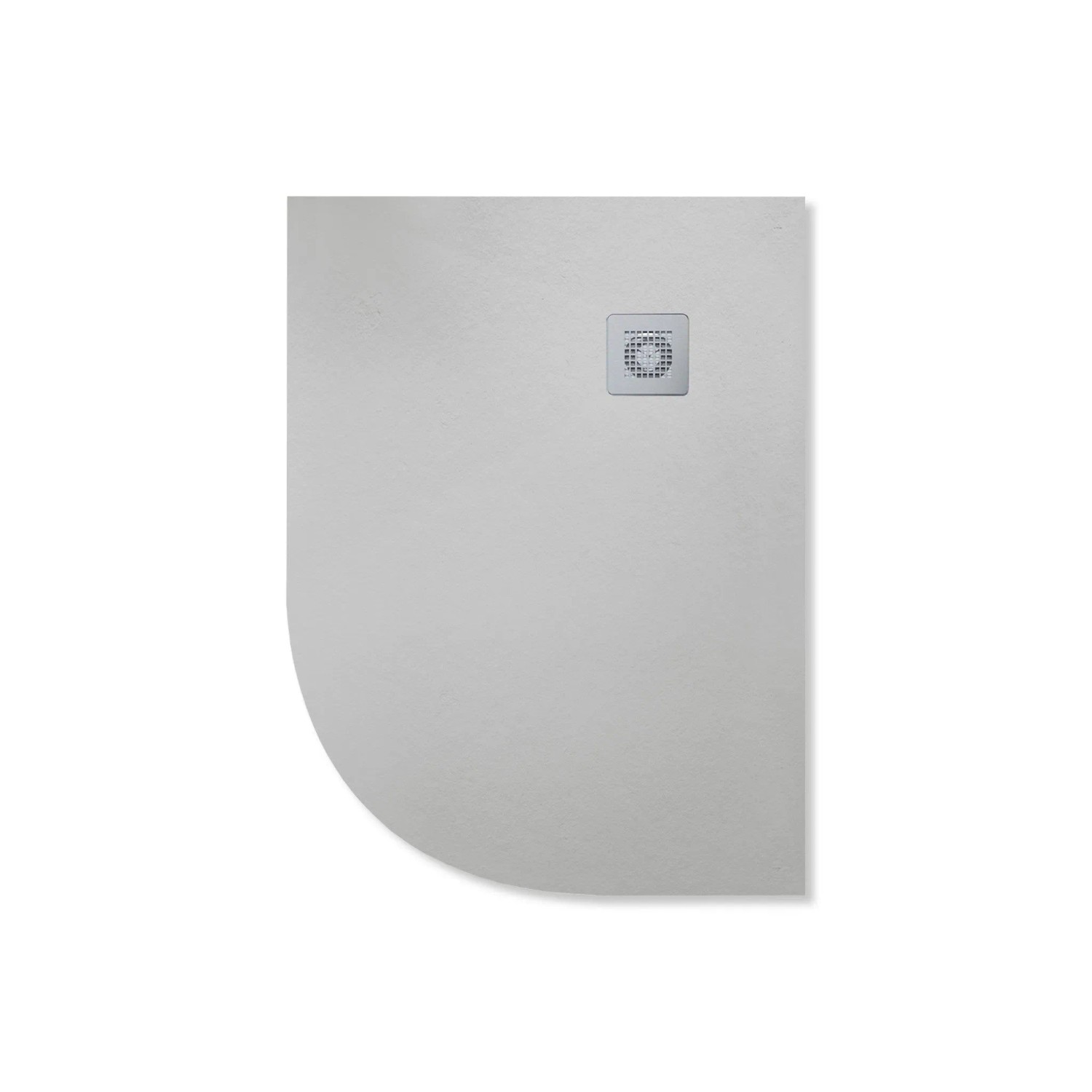 Stano Mineralguss-Duschwanne Extra Flach Curvatia Grau Rechter Rost 80x100cm