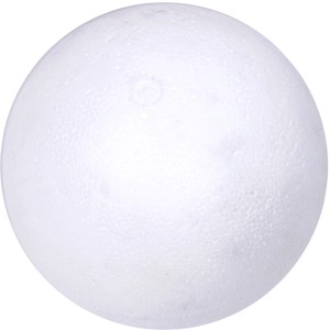 Weiße Polystyrol Kugel, Ø 12cm, zum Basteln und Dekorieren.