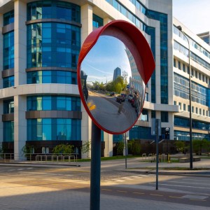 Wiltec Verkehrsspiegel 80Cm Schutzhaube Sicherheitsspiegel Überwachungsspiegel