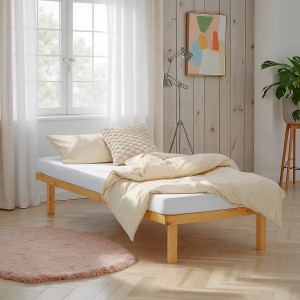 Homestyle4u Bett 90x200 cm Jugendbett Bettgestell Holzbett Gästebett 2927