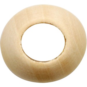 Großloch Holzkugel aus Buche, 25mm, mit 10mm Bohrung, ideal zum Basteln und für Makramee.