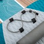 Detailaufnahme: Bestway SUP Board Freesoul Elite mit Gepäcknetz und gerolltem Sitz.