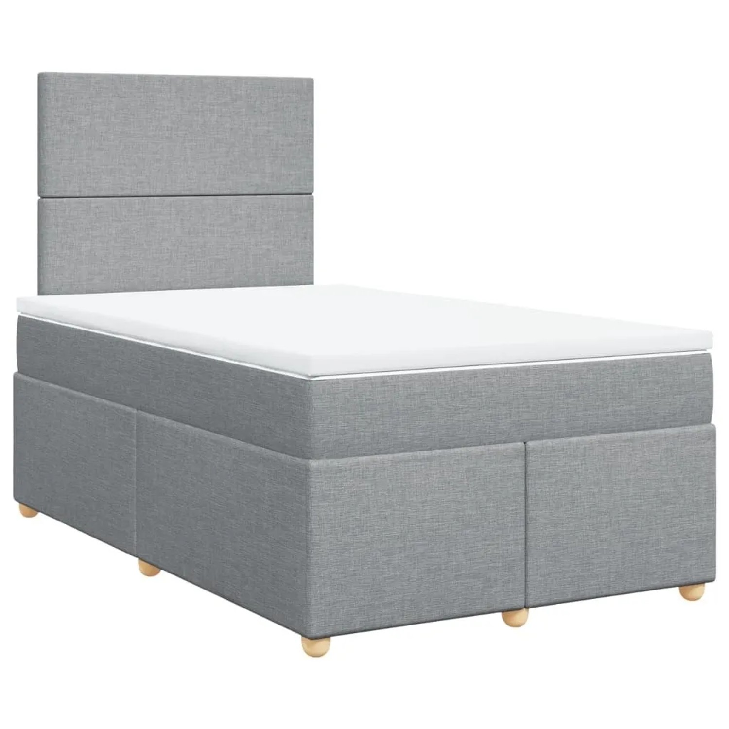 vidaXL Boxspringbett mit Matratze Hellgrau 120x190 cm Stoff 3291212 günstig online kaufen