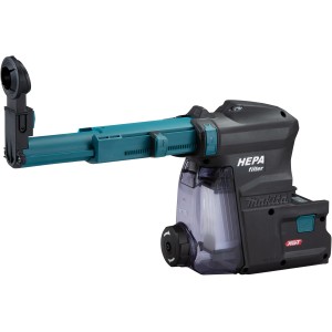 Makita Staubabsaugung DX14 für Multifunktionswerkzeuge mit transparentem Staubbehälter.