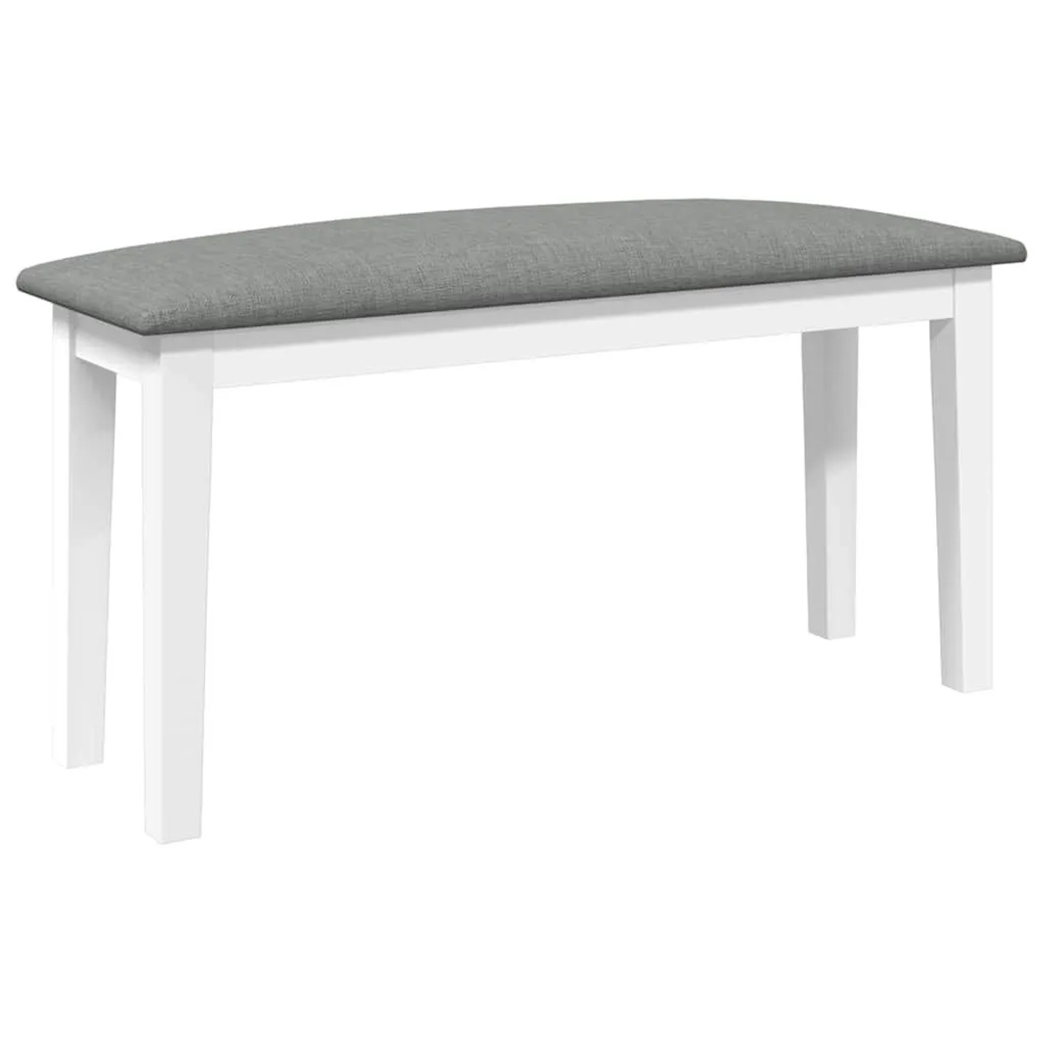 vidaXL Bank 90 cm Weiß Massivholz Gummibaum 4102597