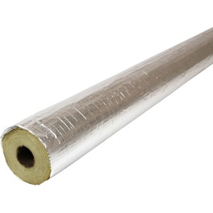 Isover Rohrisolierung Alu, Ø 22mm, 20mm Dämmung. Steinwolle-Rohrschale mit Alu-Kaschierung.