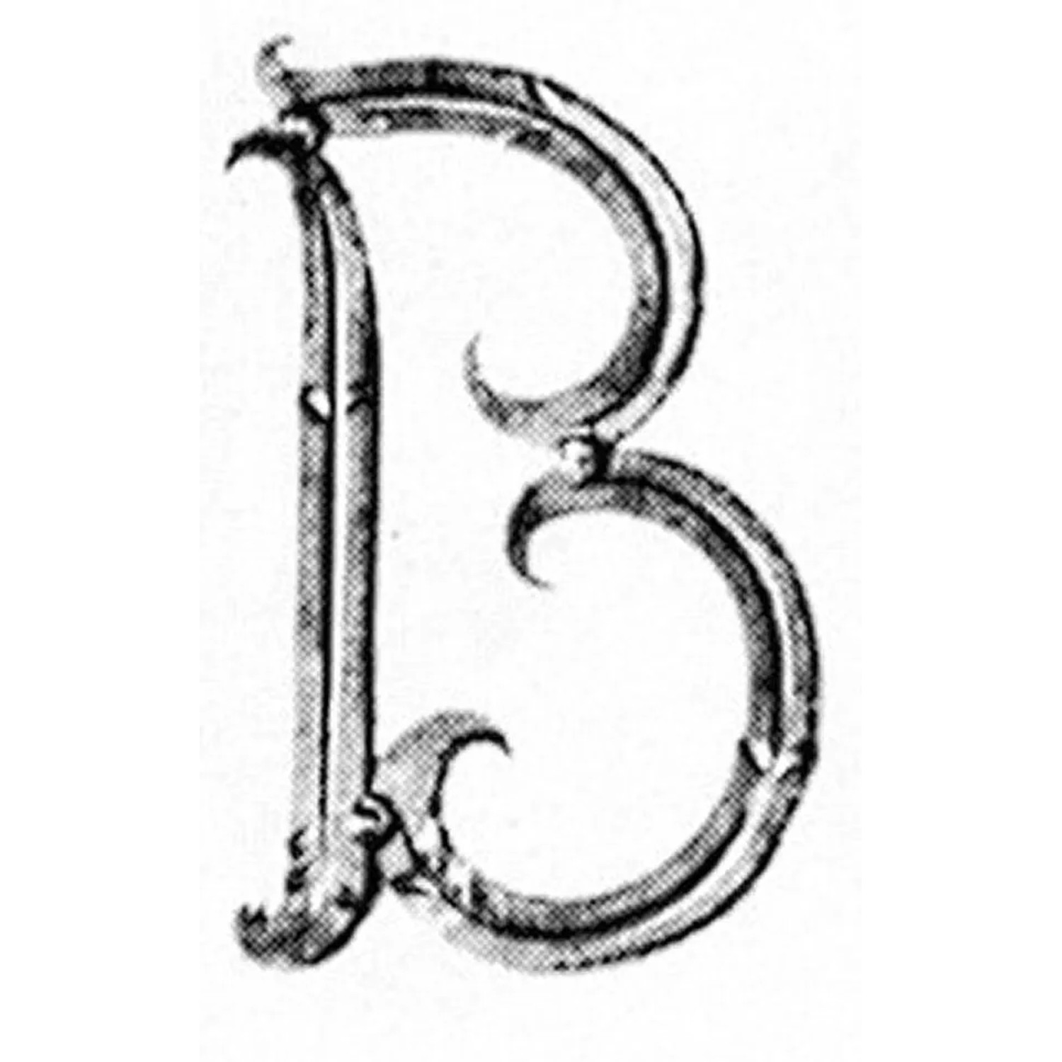 FeNau Buchstabe B Groß 180x100 mm Stahl Roh S235JR