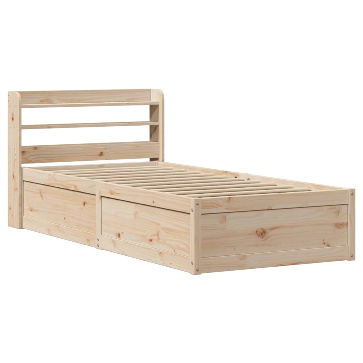 vidaXL Massivholzbett mit Kopfteil 90x190 cm Kiefer 3307104 günstig online kaufen
