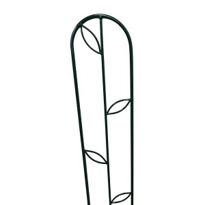 Clematis-Spalier Tabac, Montana-Grün, 15x150cm, aus Metall mit Blatt-Design für Gartendekoration.