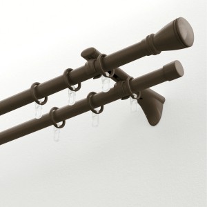 Gardinia Chicago Gardinenringe, 10er-Pack, Bronze, für Stangen mit 20 mm Durchmesser.