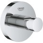 Grohe QuickFix Bademantelhaken Start, Chrom, Wandhaken für Badaccessoires.