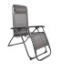 Verstellbarer Relaxsessel/Liegestuhl in Schwarz/Taupe für Camping & Garten.