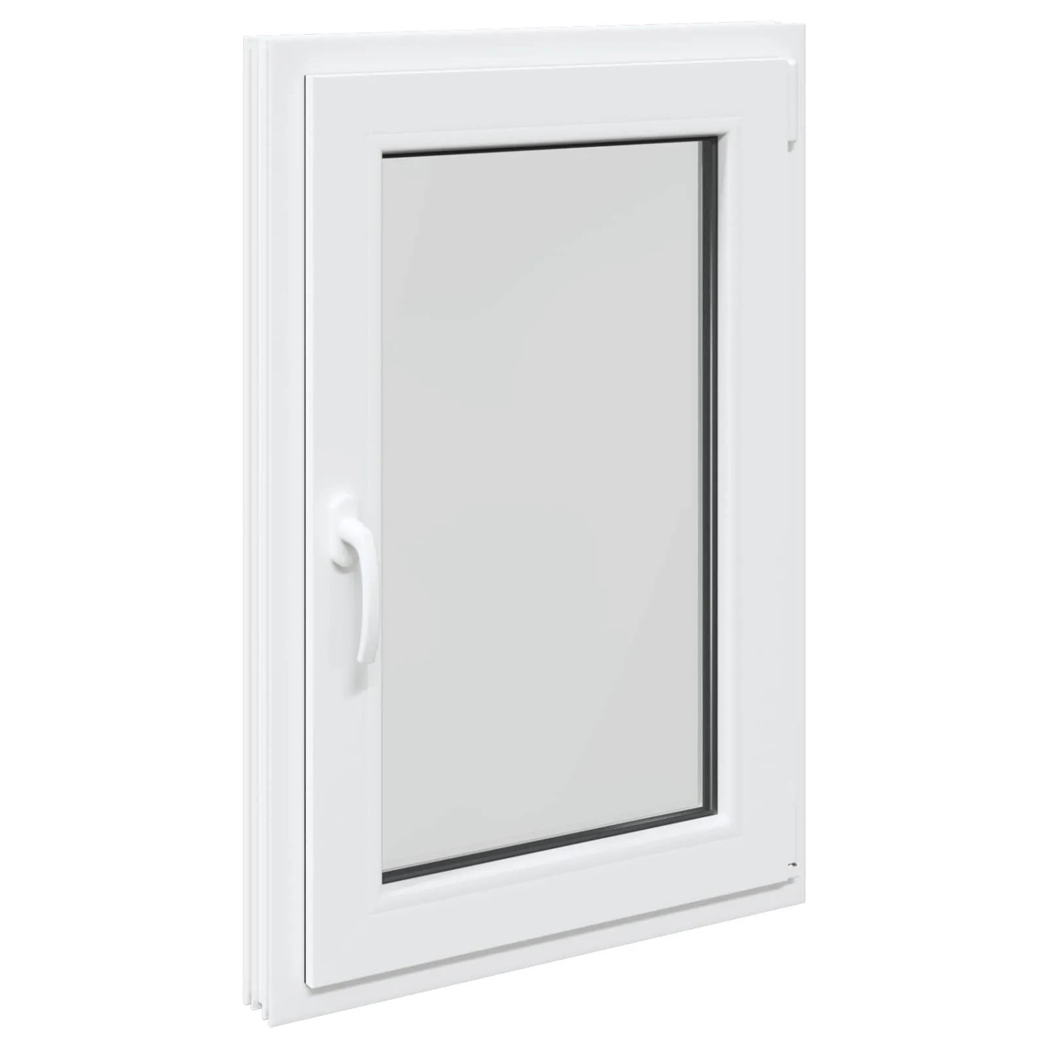 vidaXL Kellerfenster RISOR Weiß 60 x 100 cm PVC und Glas 42047194