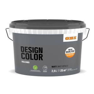 OBI Design Color Vulkangrau, 2,5 l, matte Innenfarbe für Wände.