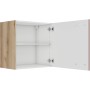 Offener OPTIFIT Bari407 Küchen-Hängeschrank (60 cm) in Rostrot/Wildeiche mit Einlegeboden.