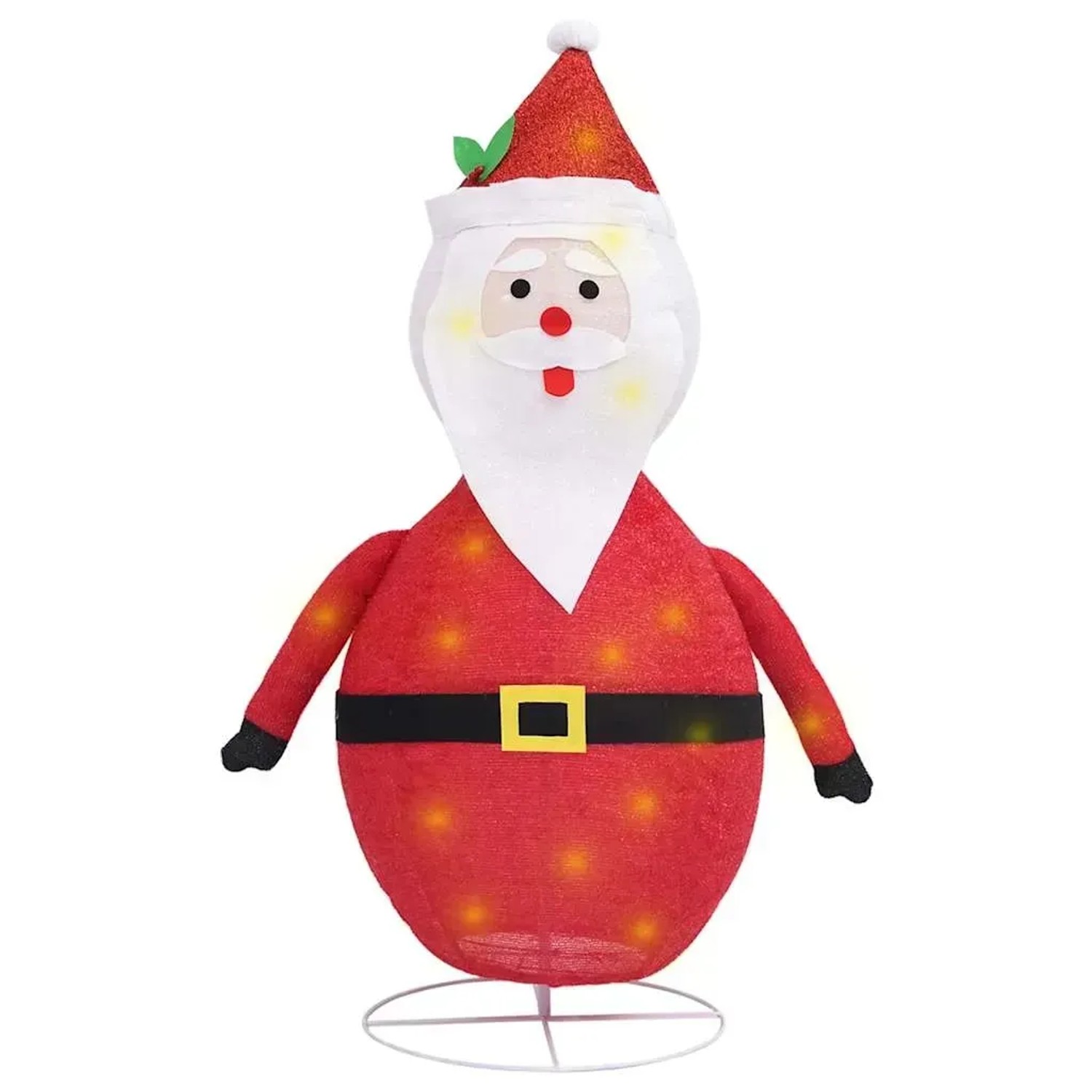 vidaXL Weihnachtsdeko Weihnachtsmann LED Luxus-Stoff 90 cm 328498