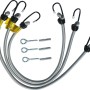 Floracord Spanngurt-Set für Dreiecksonnensegel mit 3 Gurten, Schrauben und Dübeln.