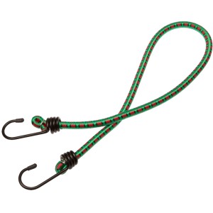 Grüner Gepäckspanner mit Stahlhaken, 80 cm lang, für Reise & Transport.