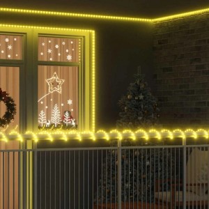 Warmweißes vidaXL Lichtseil mit 1200 LEDs als Deko für Fenster und Balkon.