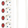 Weiße 6-fach Tischsteckdosenleiste mit 1,5 m Kabel und Ein-/Ausschaltern.
