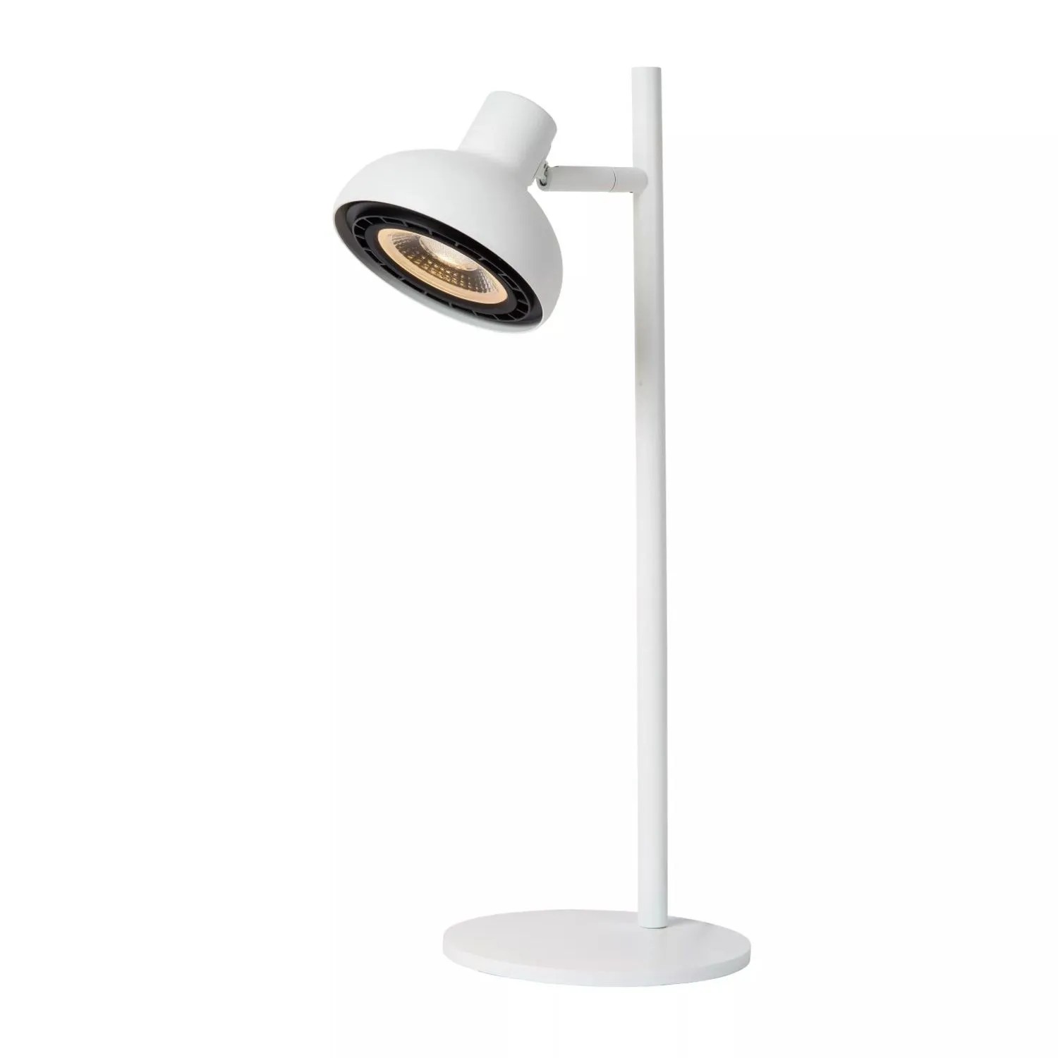 Licht-Erlebnisse Schreibtischlampe Weiß 46,7 CM Hoch Schwenkbar Metall GU10 Modern