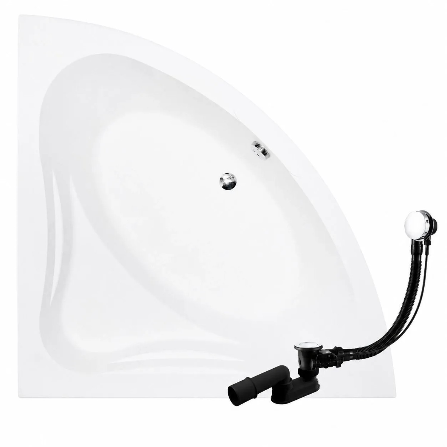 KOLMAN Badewanne Eckwanne 130 x 130 Cm Inkl. Ablauf Und Füße