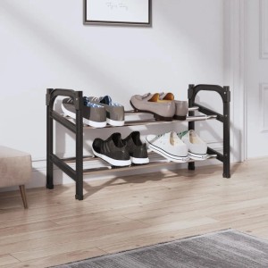vidaXL Schuhregal mit 2 Ablagen Ausziehbar 119x24x37 cm 344369