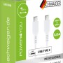 Schwaiger USB-C Sync- und Ladekabel, weiß, in Produktverpackung.