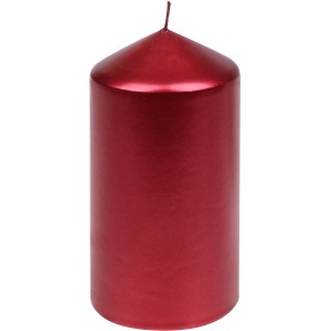 Steinhart Stumpenkerze Edelglanz Rubin, Ø 77 mm x 150 mm. Dekorative, rubinrote Kerze für stimmungsvolles Licht.