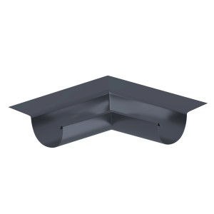 Sarei Halbrundrinnenwinkel Piccolo Inneneck 90° Alu-Anthrazit RG 80 für Dachrinnen.