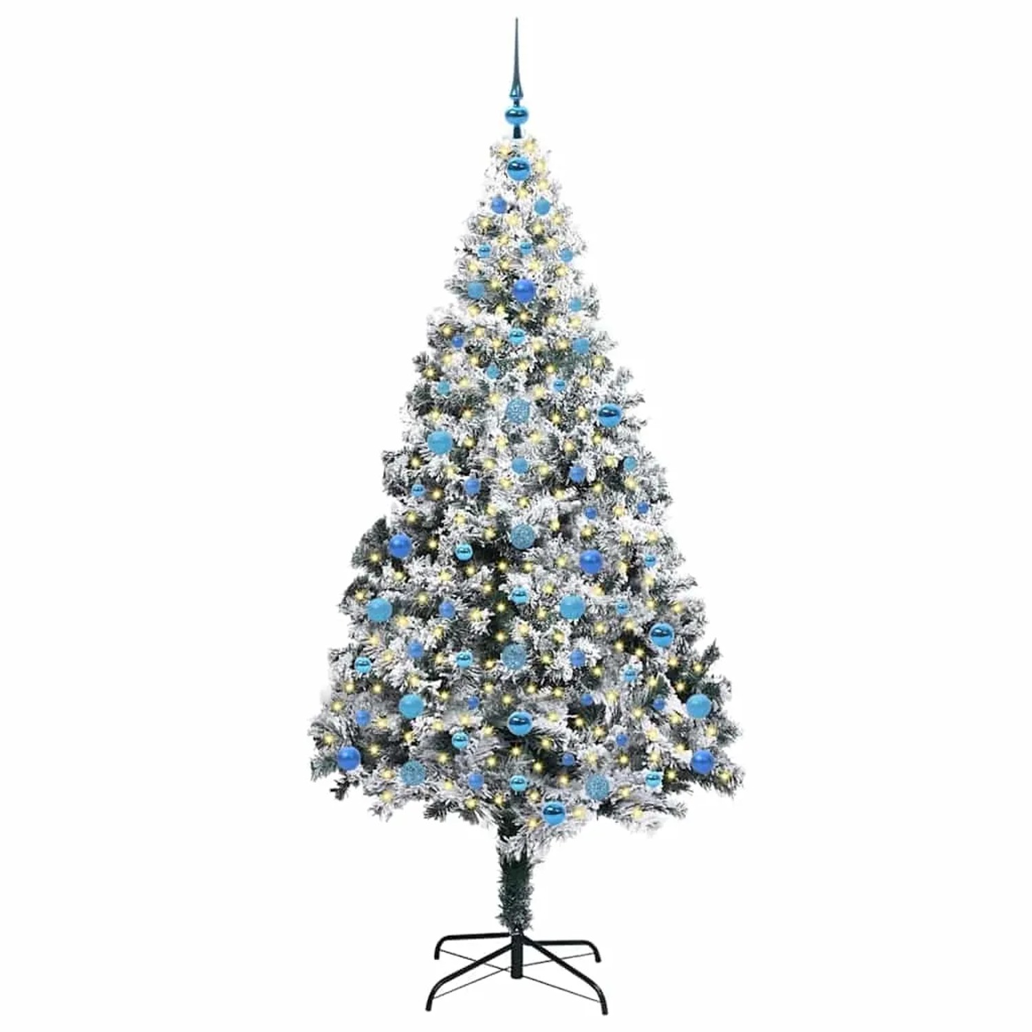 vidaXL Künstlicher Weihnachtsbaum mit 300 LEDs mit Ständer Grün 210 cm 3396978