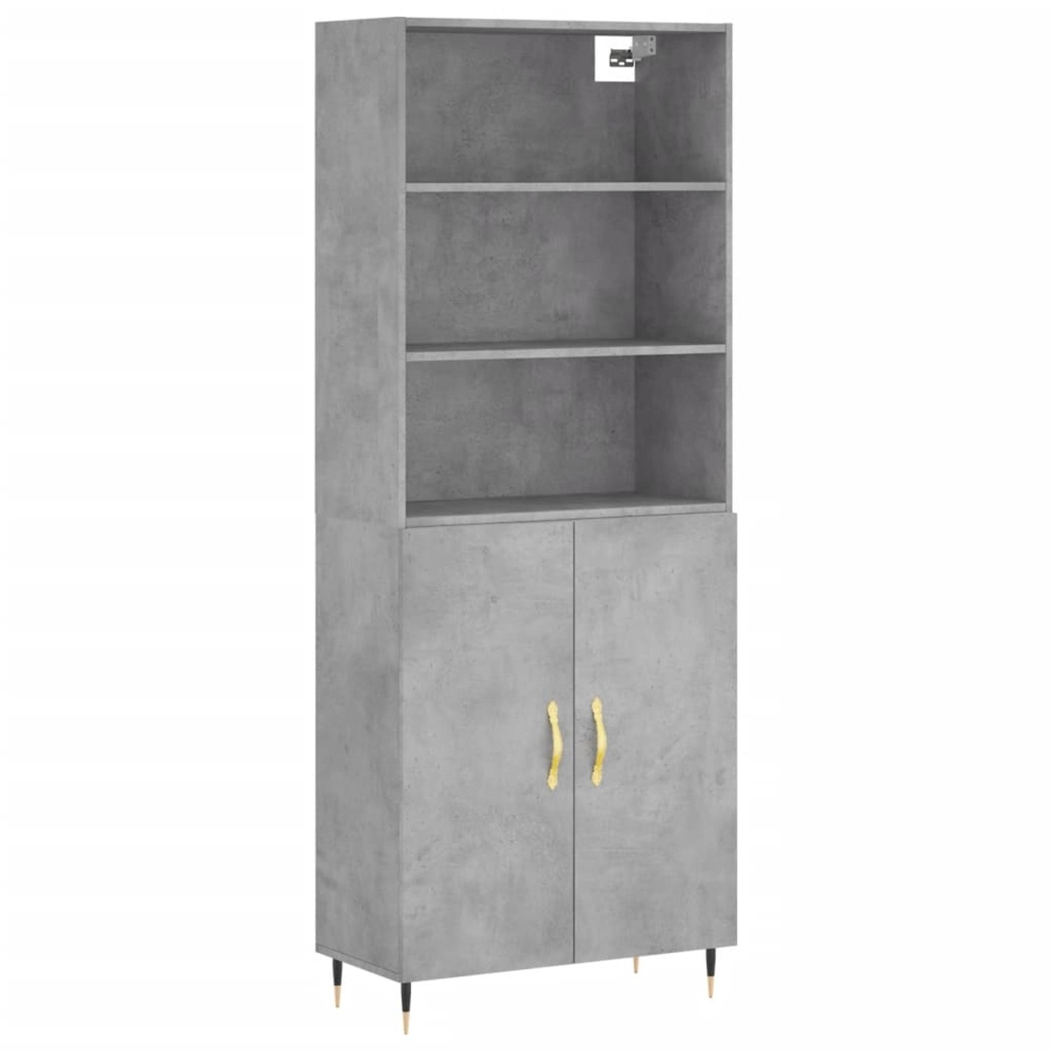 vidaXL Highboard Betongrau 69,5x34x180 cm Holzwerkstoff 3189233 günstig online kaufen
