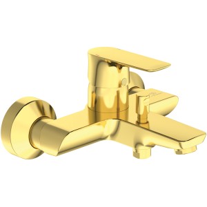 Ideal Standard Connect Air Badearmatur Aufputz in gebürstetem Gold für die Wanne.