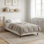 vidaXL Winterbettdecke Gepolstert Creme 140 x 220 cm Mikrofaser 42026151_4
