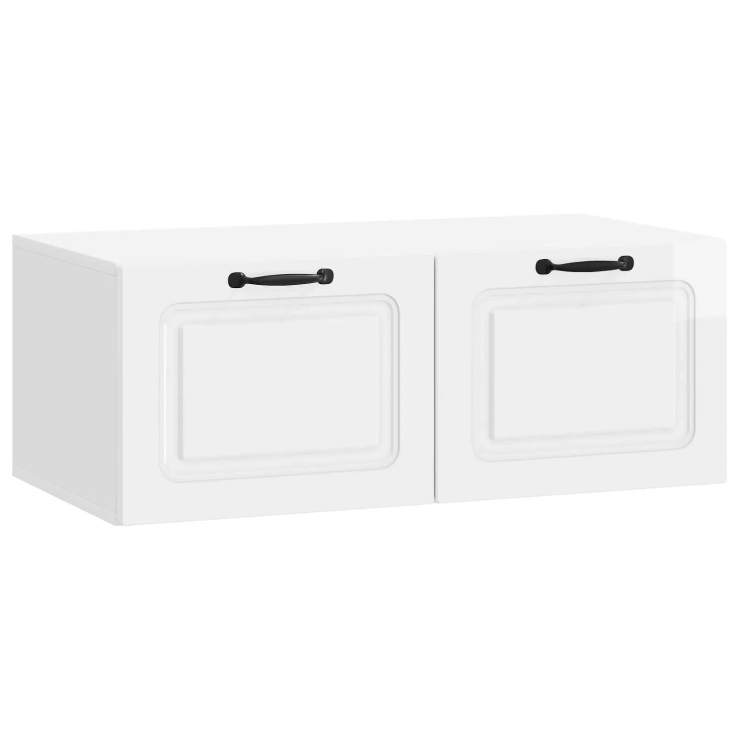 vidaXL Wandmontierter TV-Schrank Hochglanz Weiß 78,5 x 41 x 30 cm 899369