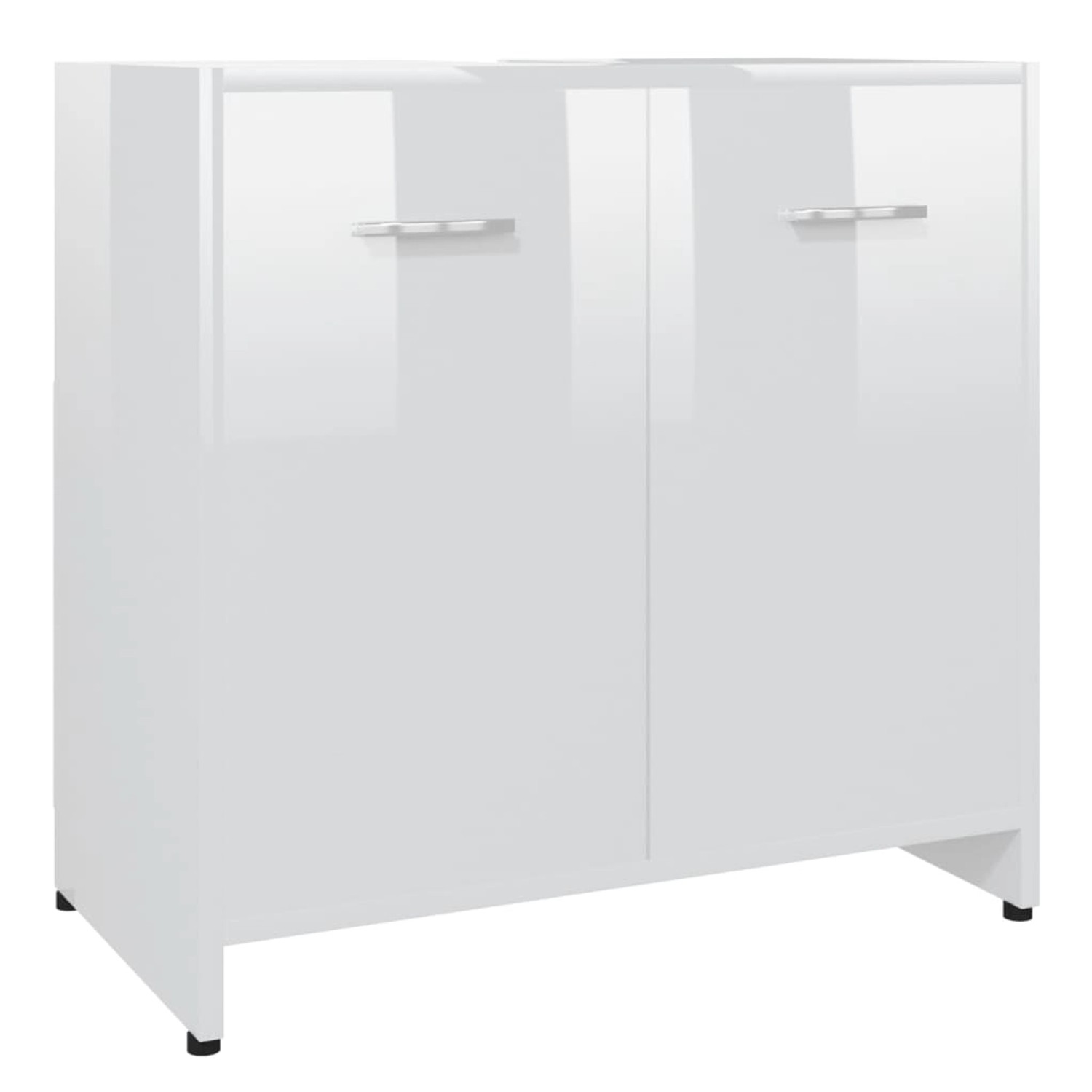 vidaXL Badezimmerschrank Hochglanz-Weiß 60x33x61 cm Holzwerkstoff Modell 1 günstig online kaufen