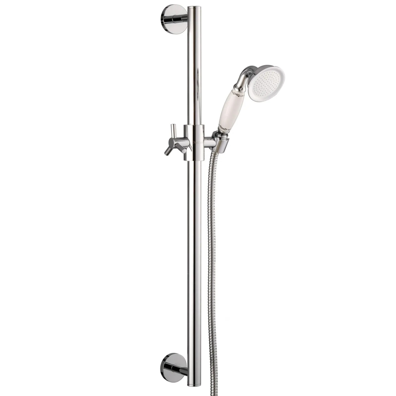 PaulGurkes Aufputz Brausegarnitur mit Handbrause aus Messing Duschstange Nostalgie Retro