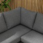 Detailaufnahme: Dunkelgraues Outsunny Garten Sofa Set aus Aluminium und Polyester mit Kissen.
