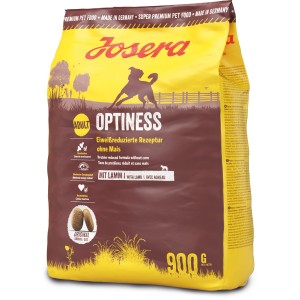 Josera Optiness Hunde-Trockenfutter, 900g Sack mit Lamm, für ausgewachsene Hunde.