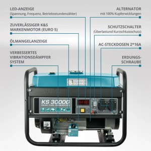 Könner & Söhnen LPG/Benzin-Generator KS 3000G