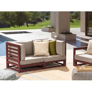 Beliani Gartensofa TRANI Taupe 75x150x72