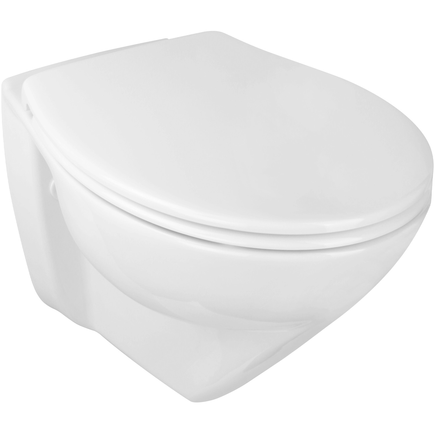 Calmwaters Wand-WC Modern Plus 6 cm Erhöht Spülrandlos Set WC-Sitz Weiß 08A günstig online kaufen