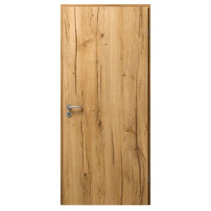 Zimmertür Risseiche, 73,5x198,5 cm, Anschlag rechts. Holzdekortür mit Türdrücker.
