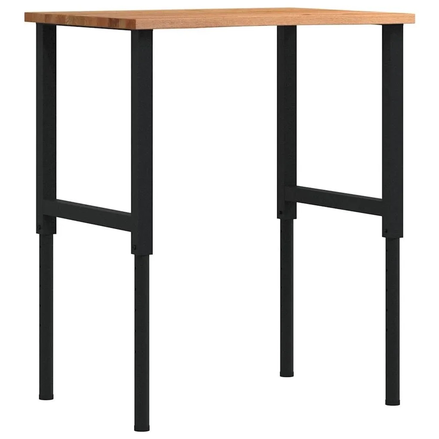 vidaXL Werkbank Hellbraun 80x60x71,5-98 cm Massivholz Eiche 3309696