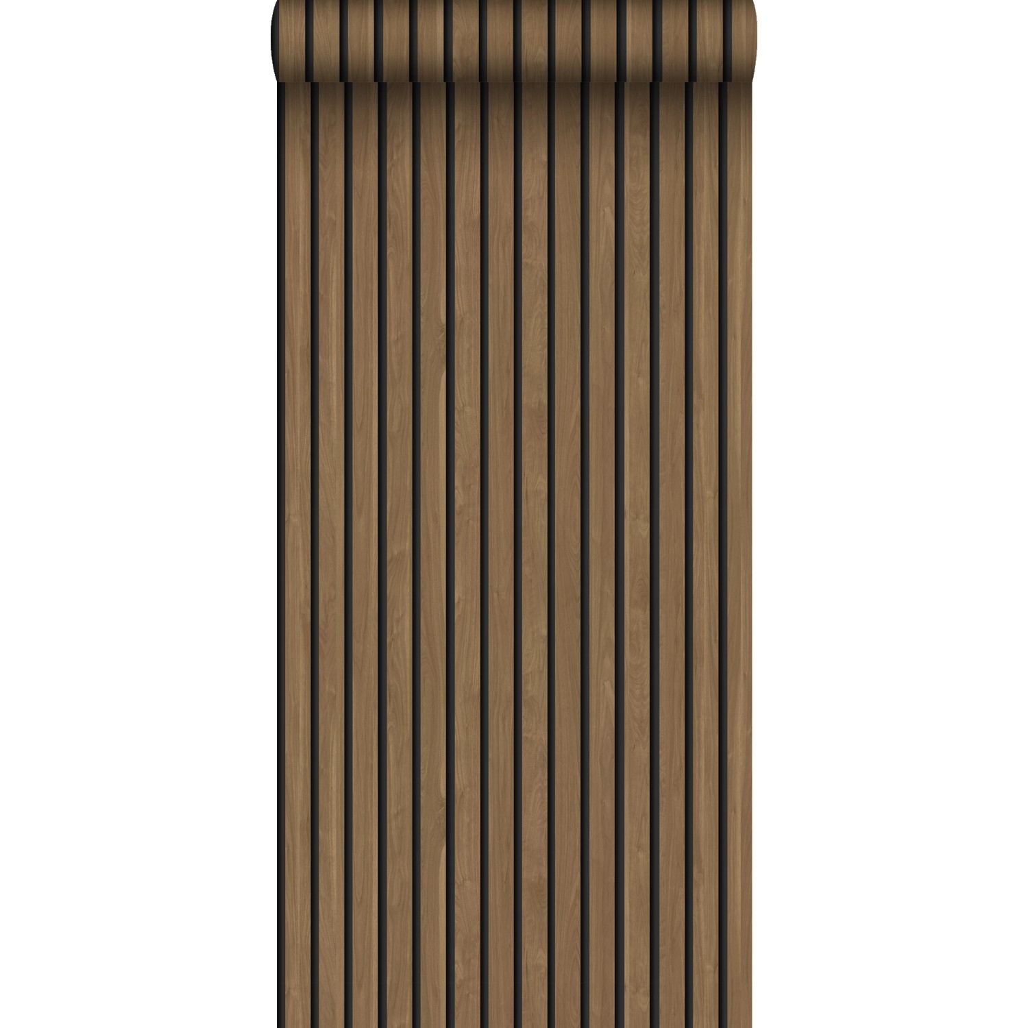 Sanders & Sanders Tapete 3D Holzpaneele Braun 50 x 900 cm günstig online kaufen