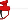 Rote PU-Schaumpistole DIY mit schwarzem Griff und langem Metallrohr.