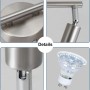 NETTLIFE Deckenstrahler L25 Silber: Details der flexiblen Metall-Spots und GU10-Fassung.